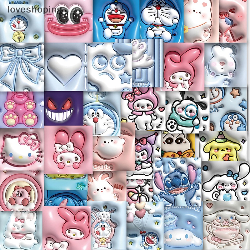 Bộ 62 Sticker Hoạt Hình Pikachu 3D Chống Thấm Nước Trang Trí Ván Trượt