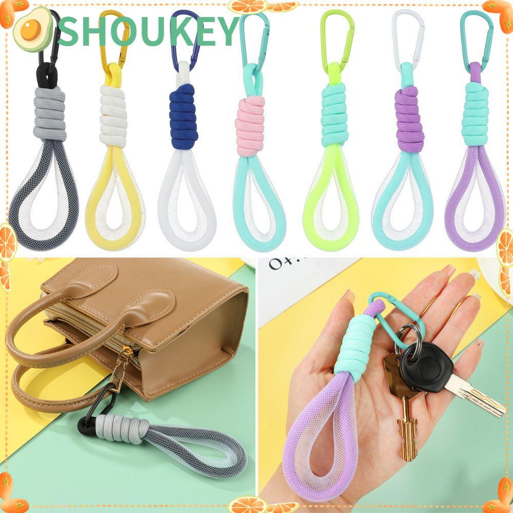 SHOUHOU Dây Treo Túi Xách Màu Dạ Quang Dễ Thương Keychain điện Thoại Di động Lanyard