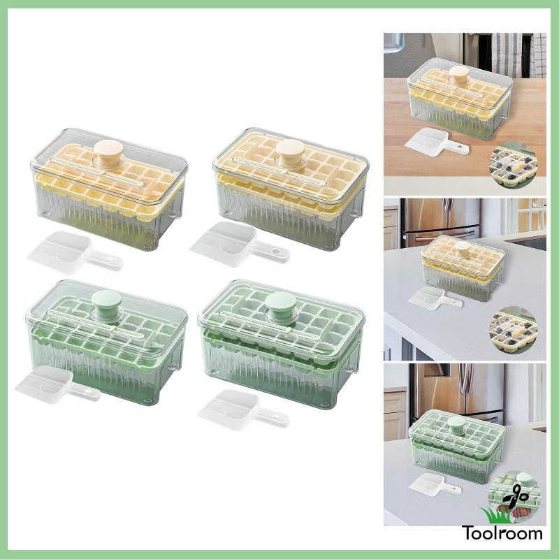 Khay Làm Đá Viên Dạng Nhấn Tiết Kiệm Không Gian Có Thể Tái Sử Dụng