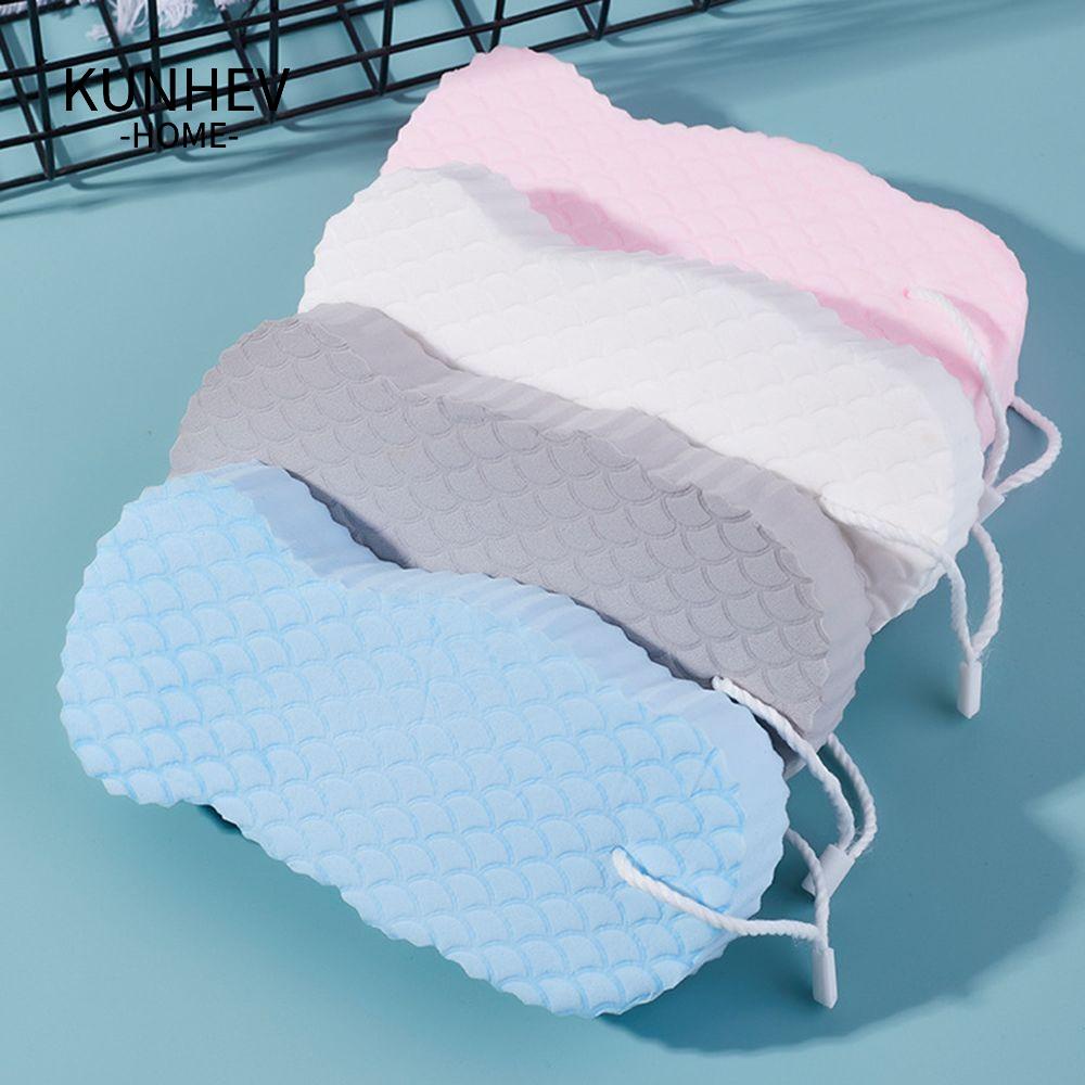 KUNHEV Miếng bọt biển tắm tẩy tế bào chết mát xa cơ thể nhiều màu sắc