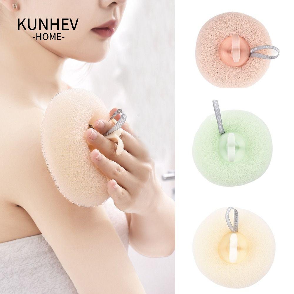 KUNHEV Set 3 Bông Tắm Mềm Tẩy Tế Bào Chết Làm Sạch Cơ Thể