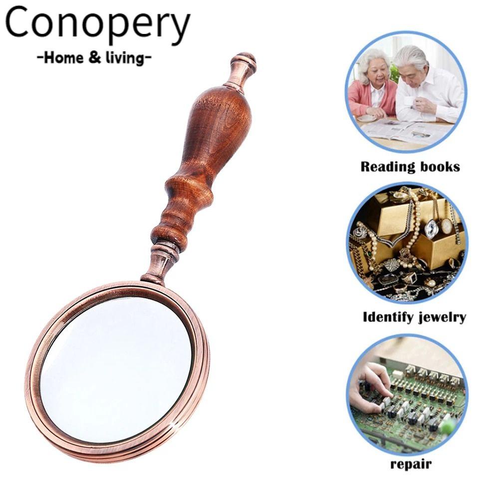 CONOPERY Kính Lúp Đọc Sách Phóng Đại 10 Lần Chuyên Nghiệp Kèm Hộp Quà