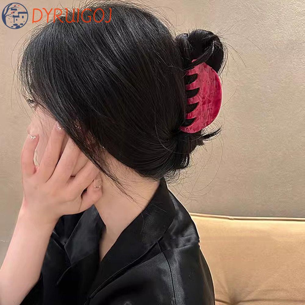 Kẹp Tóc Càng Cua Họa Tiết Hình Học Bằng Acrylic Phong Cách Hàn Quốc Thanh Lịch Cho Nữ