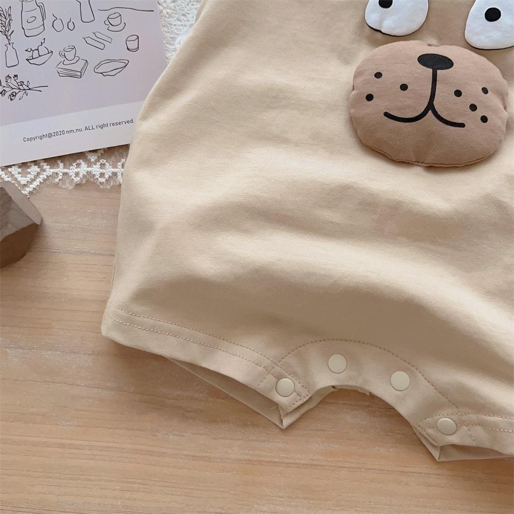 Bộ Áo Liền Quần Ngắn Không Tay In Hoạt Hình Dễ Thương Thời Trang Mùa Hè Cho Bé Trai