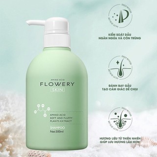Combo Dầu Gội, Dầu Xả Sữa Tắm Hương Nước Hoa Muối Biển Flowery 500ml Chăm Sóc Bảo Vệ Tóc Nuôi Dưỡng Làn Da Body