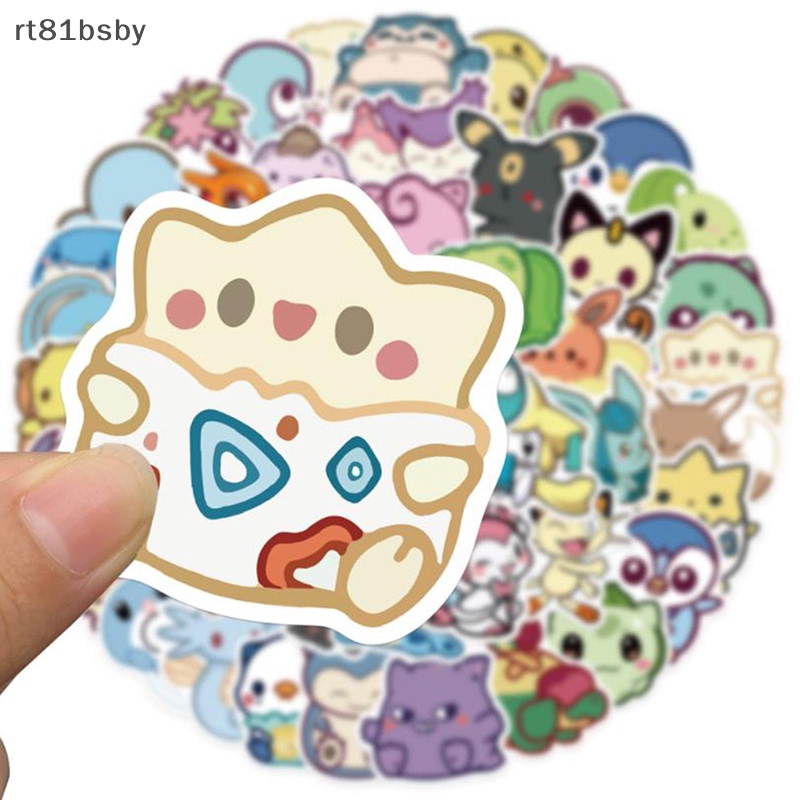 Bộ 50 Miếng Dán Hình Pokemon Graffiti Trang Trí Đàn Guitar Laptop Vali