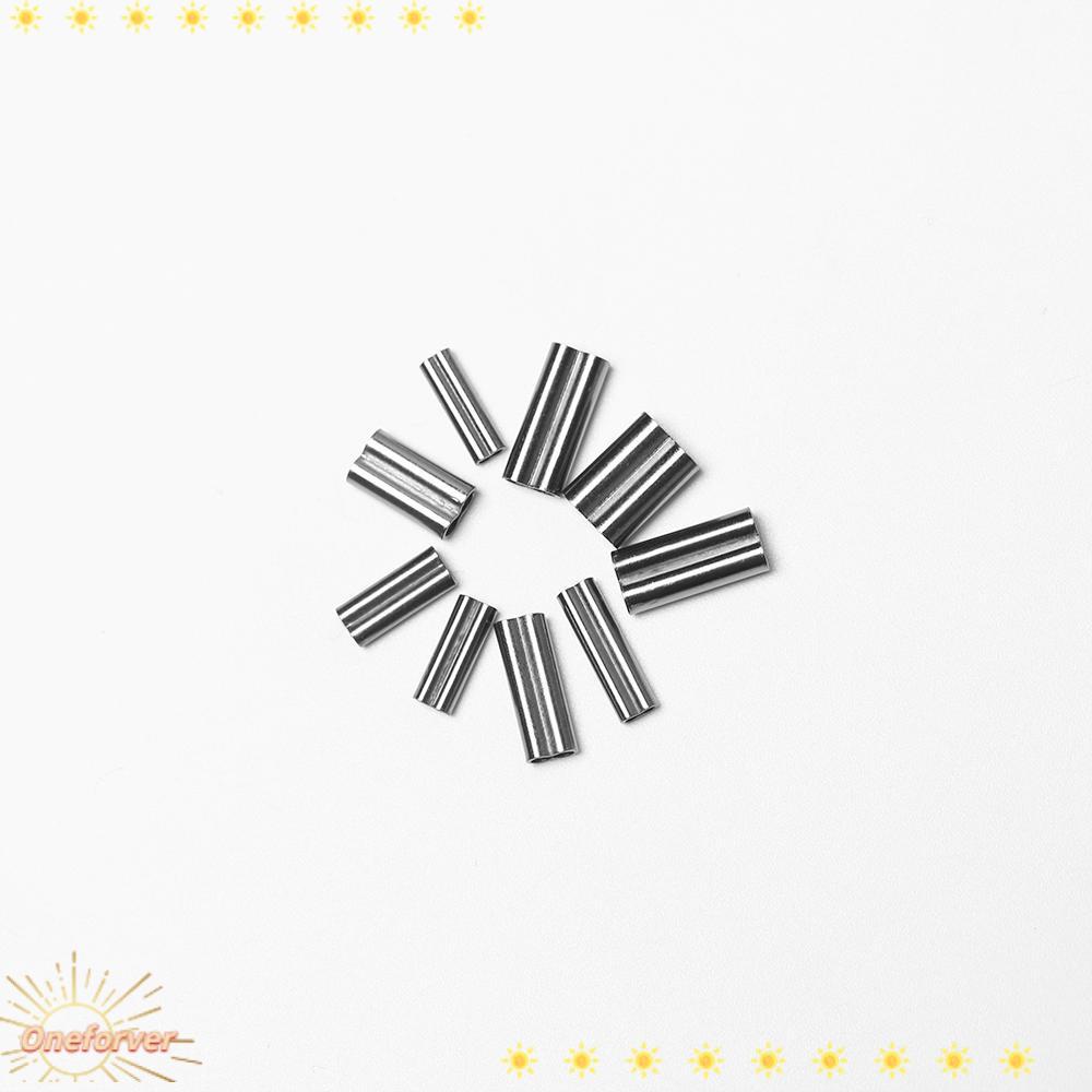 Bộ 100 Ống Đồng Hình Oval Hai Đầu 8 / 10mm Chất Lượng Cao Chuyên Dụng Cho Câu Cá