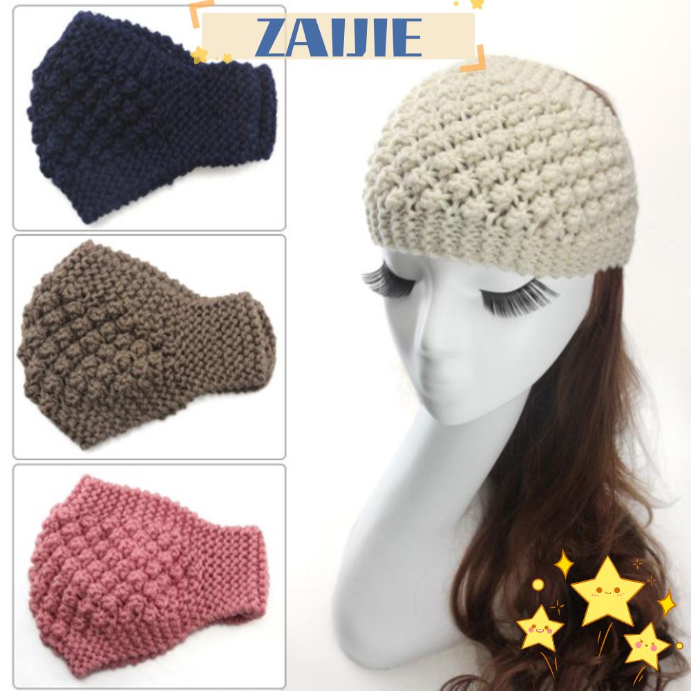 Băng Đô Cài Tóc Đan Len Co Giãn Thời Trang Mùa Đông 24 Cho Bạn Gái