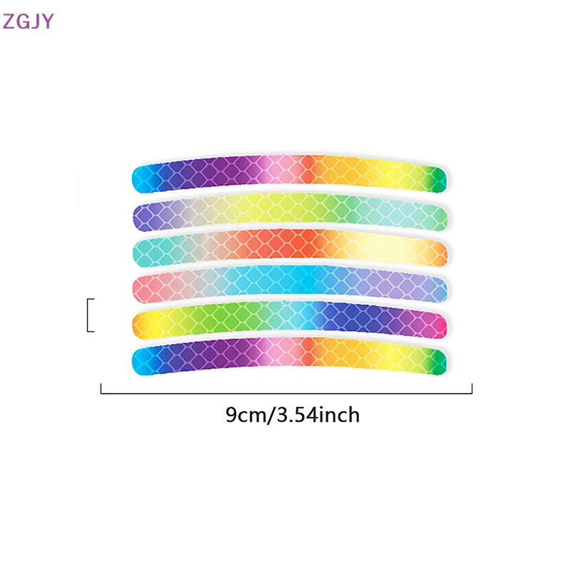 Set 20 Dải Dán Phản Quang Nhiều Màu Sắc Trang Trí Vành Bánh Xe Hơi Mới