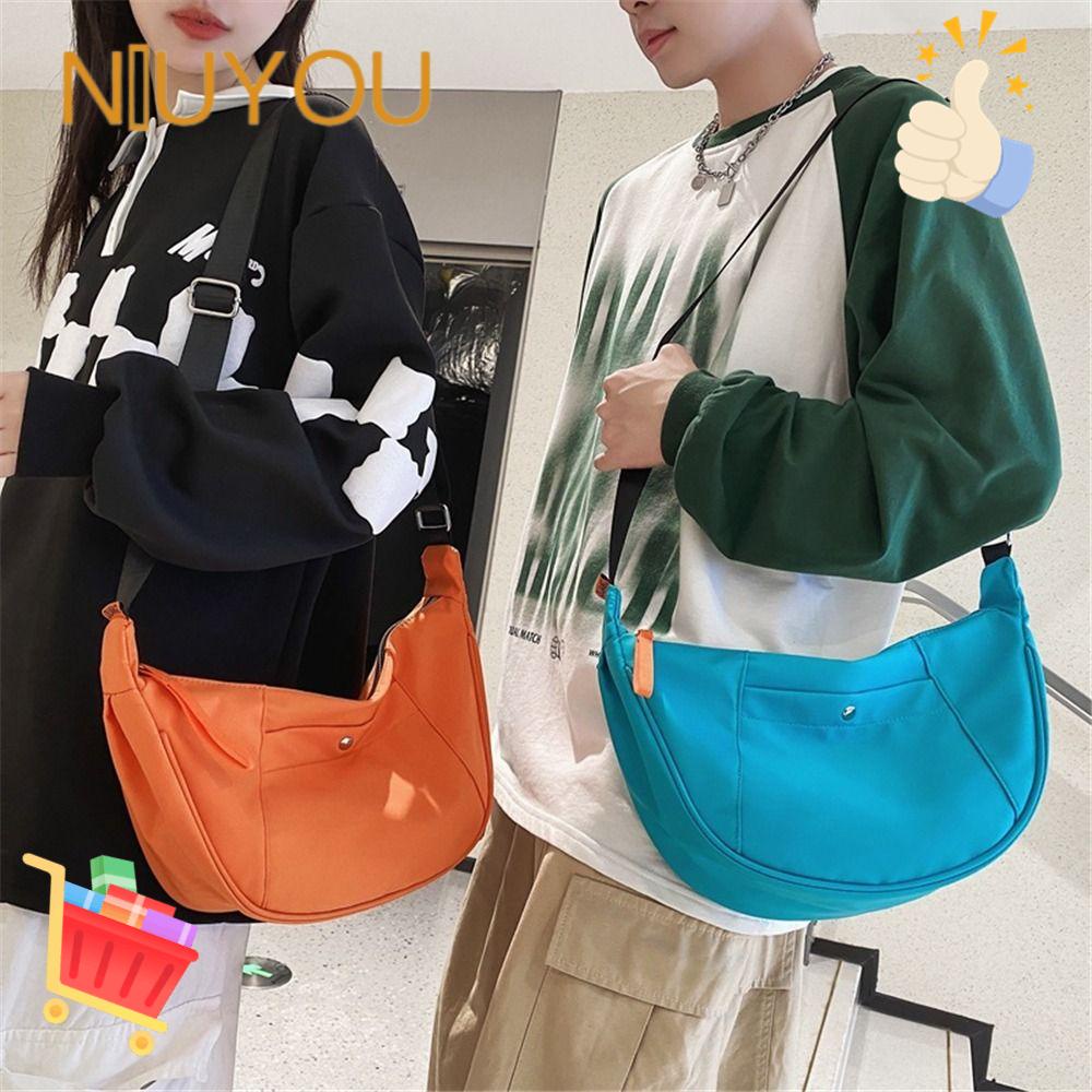 NIUYOU Túi Đeo Chéo Vai Bằng Nylon Màu Đen Dành Cho Nữ