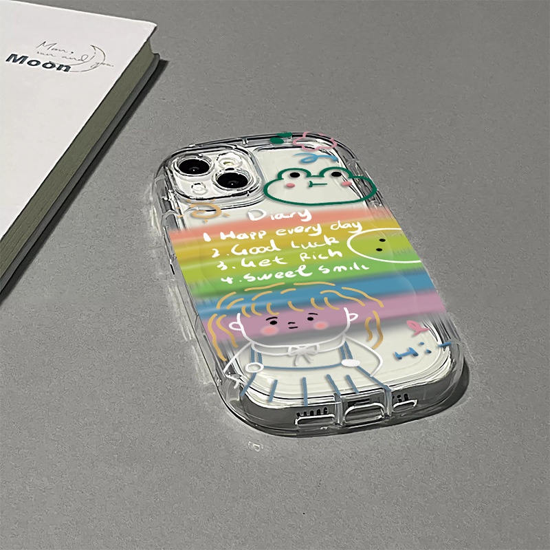 Ốp Điện Thoại Silicone Mềm Trong Suốt Chống Sốc In Hình Dễ Thương Cho IPhone 14 13 12 11 Pro Max XS X XR