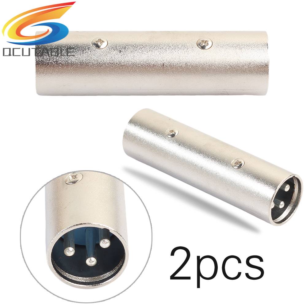 2 Đầu Nối Chuyển Đổi 3 Pin XLR Đực Sang XLR Cái