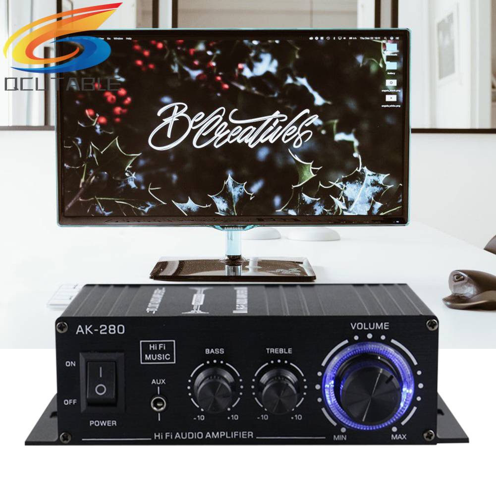 Bộ Khuếch Đại Âm Thanh Kỹ Thuật Số AK-280 40W + 40W 12V 2 Kênh Chuyên Dụng