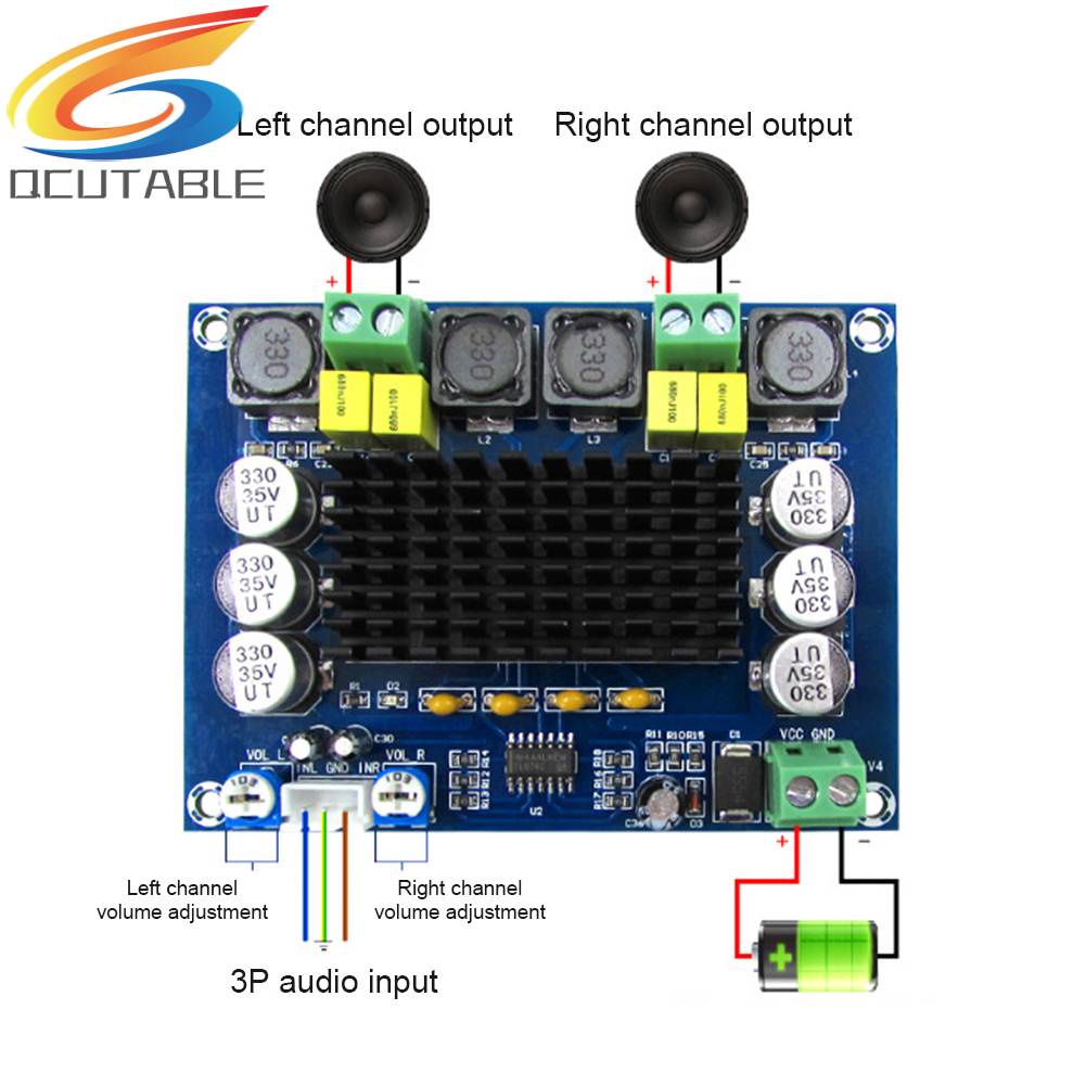 Bảng Mạch Khuếch Đại Âm Thanh Kỹ Thuật Số XH-M543 TPA3116D2 120Wx2