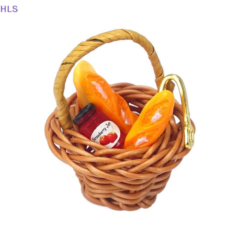 1 Set Mô Hình Rổ Bánh Mì Tỉ Lệ 1: 12 Trang Trí Nhà Búp Bê