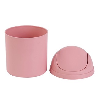 Mini Trash Can Storage Bucket Kitchen Plastic Desktop With Lid Small Trash Can