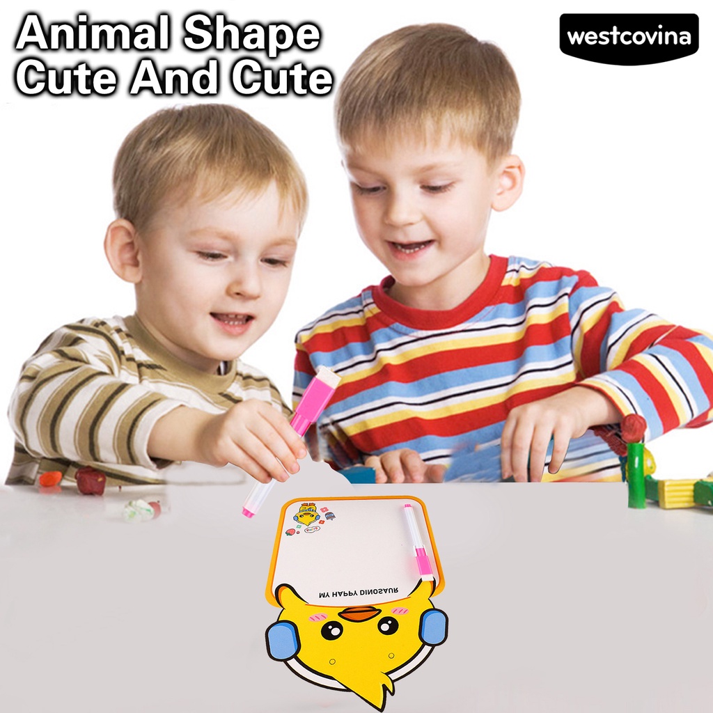 [WSTN]✎Bảng Vẽ Hình Động Vật Dễ Thương Có Thể Xóa Được Và Tái Sử Dụng Cho Trẻ Em