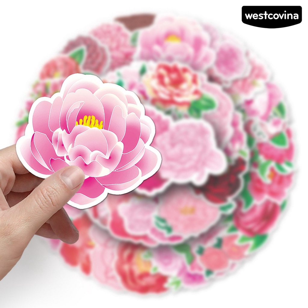 [WSTN]✎Bộ 50 Miếng Dán Chống Thấm Nước Tự Dính Trang Trí Cho Điện Thoại / Vali