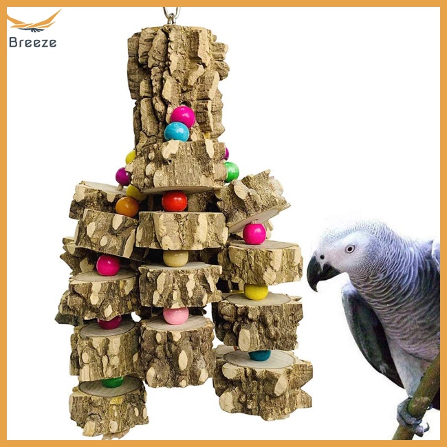 Đồ Chơi Dây Gỗ Tự Nhiên Chống Rách Làm Sạch Răng Cho Vẹt Cỡ Vừa / Lớn