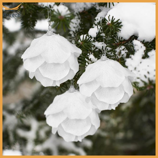 Set 3 Quả Bóng Xốp Chống Vỡ Trọng Lượng Nhẹ Trang Trí Cây Thông Giáng Sinh Năm Mới