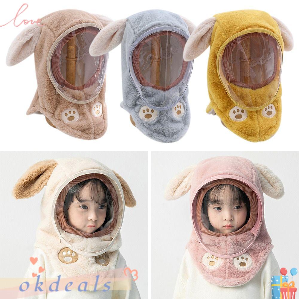 OKDEALS Mũ Trùm Tai Giữ Ấm Chống Gió Chất Liệu Cotton Dày Dặn