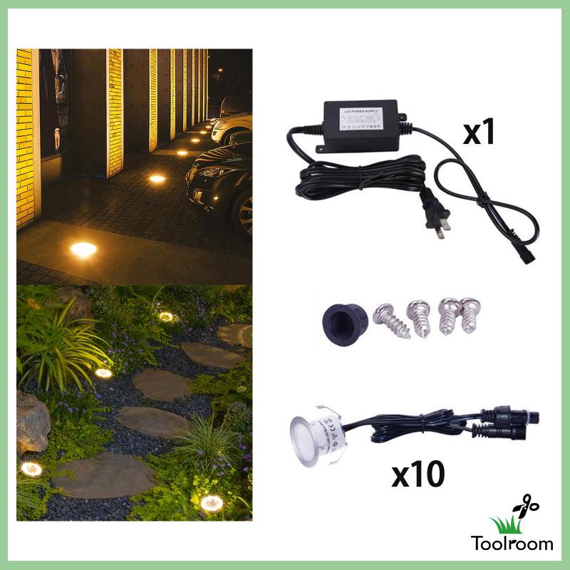 Set 10 Đèn LED IP67 Chống Thấm Nước Trang Trí Sân Vườn