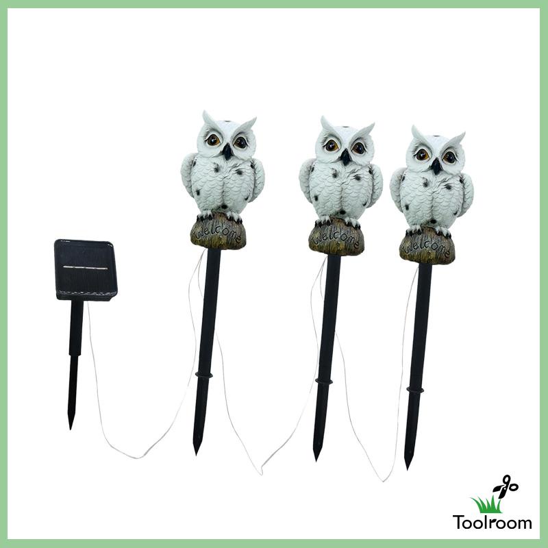 Đèn Ngủ Hình Chim Cú Sử Dụng Năng Lượng Mặt Trời Kèm Cọc Chặn