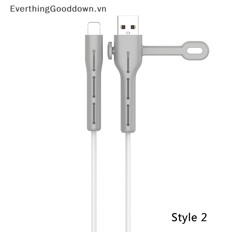 Vỏ Bọc Bảo Vệ Dây Cáp Sạc IPhone USB Bằng Silicon Mềm