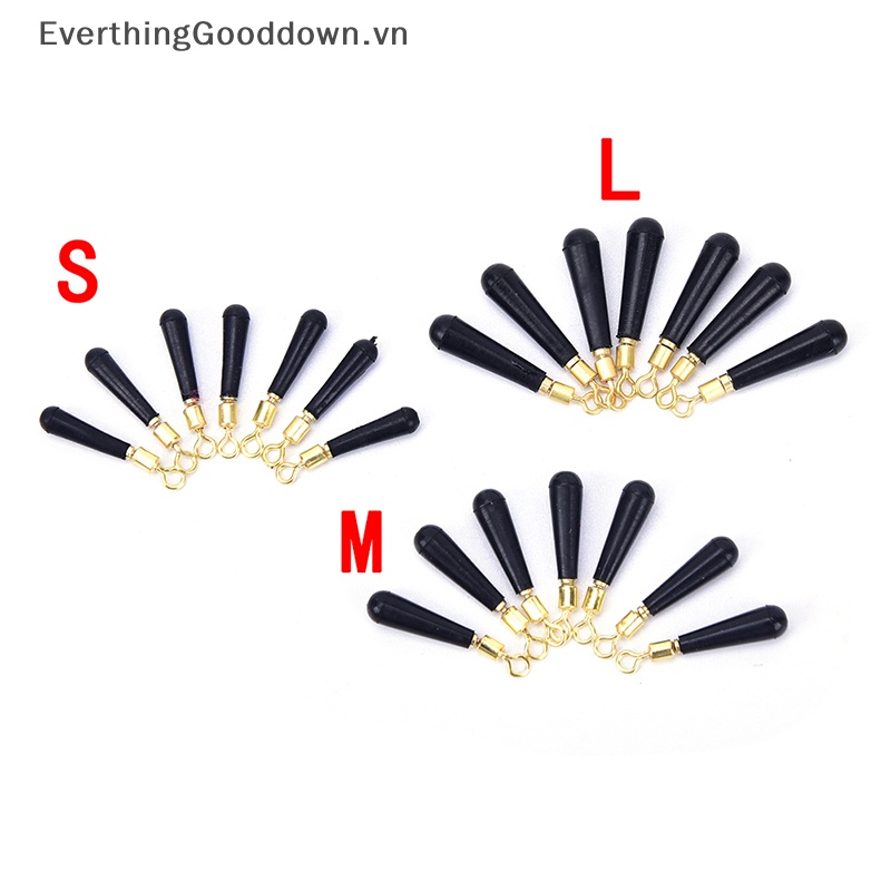 Everthinggooddown 20 Phao Câu Cá Bằng Cao Su Đầu Đồng Thau