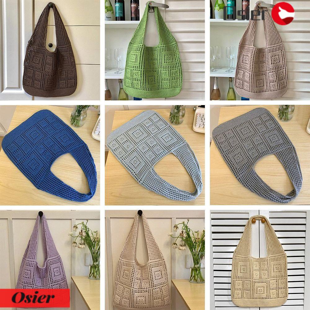 OSIER1 Túi Xách Đan Len Phong Cách Retro Thời Trang Cho Nữ