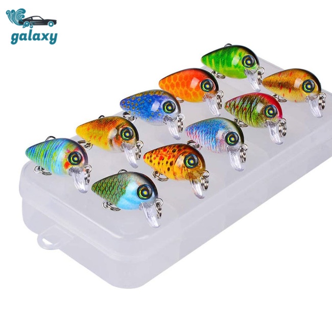Galaxy Set 10 Mồi Giả Nhử Cá 28.5mm / 1.95g Bằng Nhựa Cứng