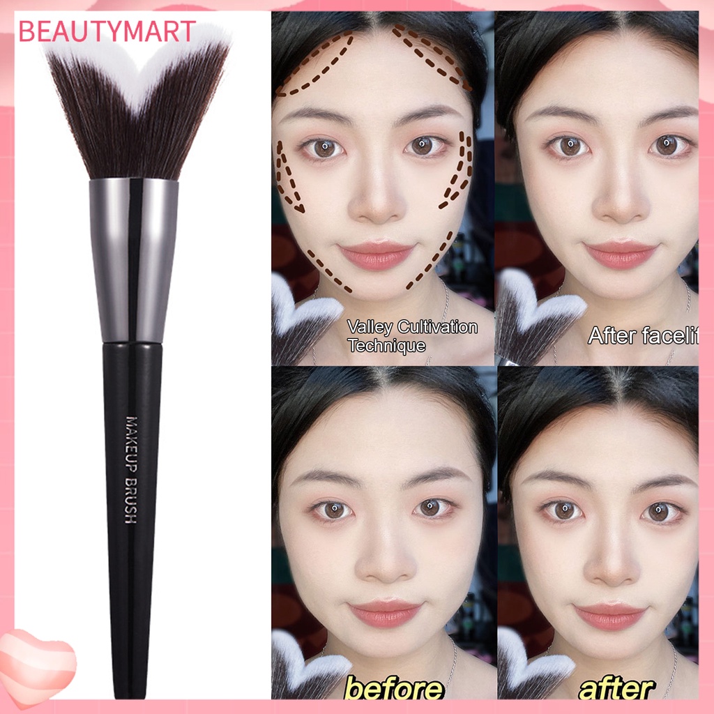 Cọ Trang Điểm Lông Mềm Chống Chảy Xệ Với Lông Chải Trái Tim Lớn Cho Salon Làm Đẹp