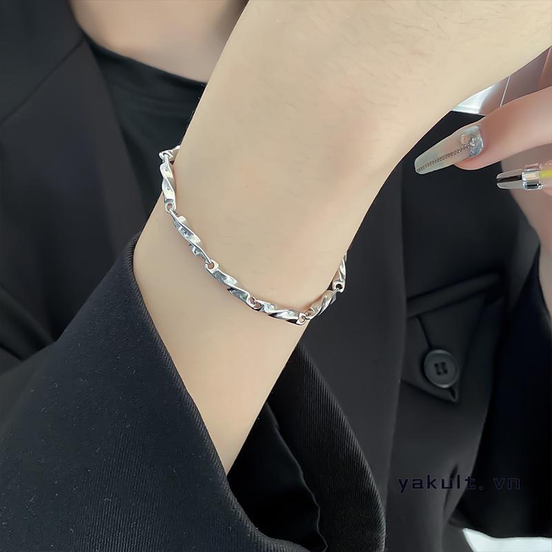 yakult Vòng tay unisex bằng thép titan