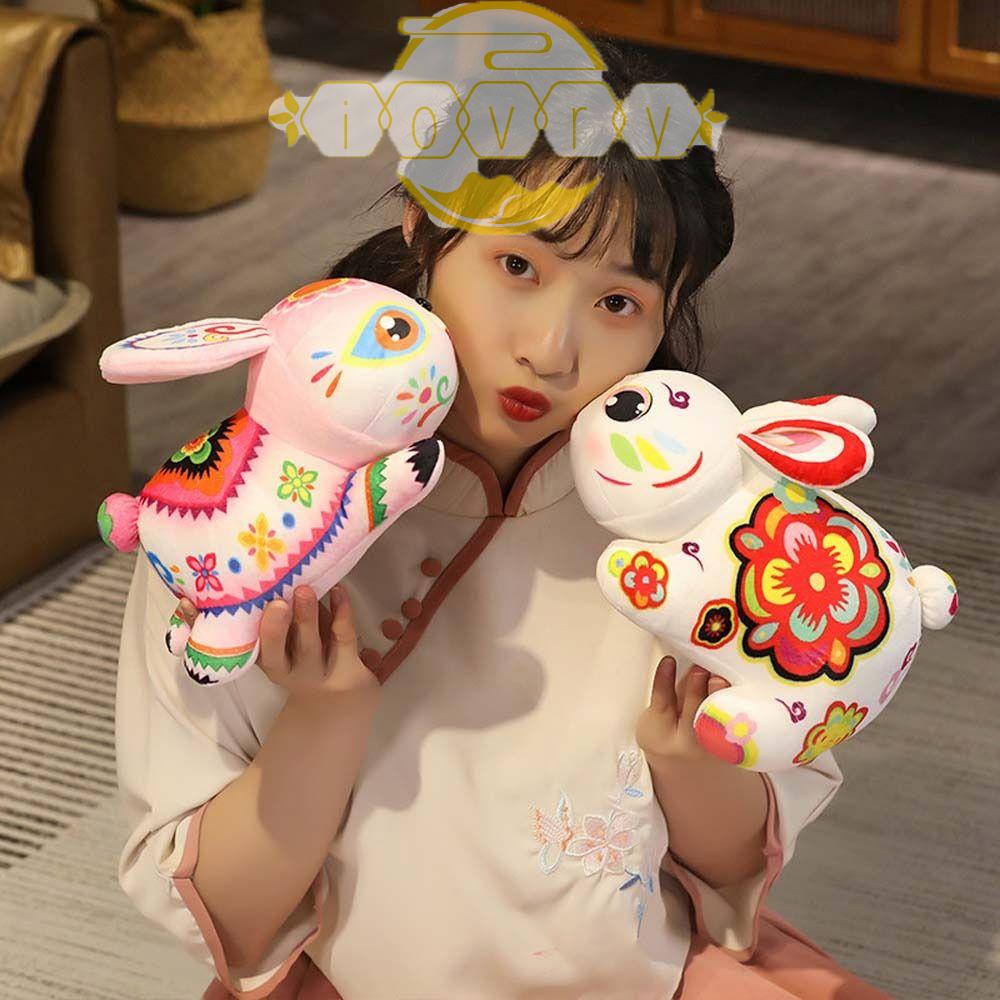 IVORY Thú Nhồi Bông Hình Thỏ Phong Cách Trung Hoa Dễ Thương Cho Năm Mới