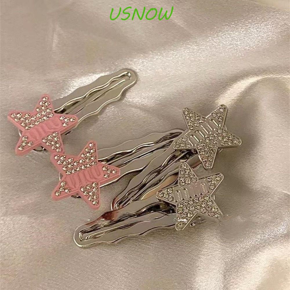 Kẹp Tóc Hình Ngôi Sao Đính Đá Màu Hồng Xinh Xắn Cho Nữ
