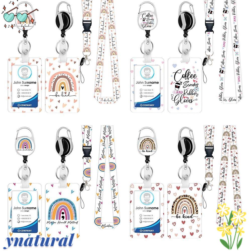 YNATURAL Giá Đỡ Thẻ Tên Kèm Dây Đeo Có Thể Thu Gọn Tiện Dụng Cho Trường Học