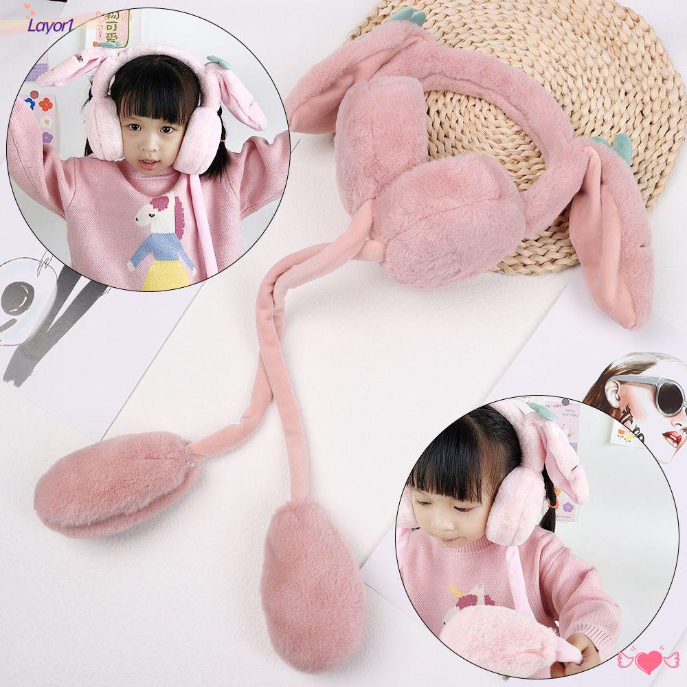 LAYOR1 Chụp Tai Bằng Lông Nhung Mềm Mại Giữ Ấm Mùa Đông