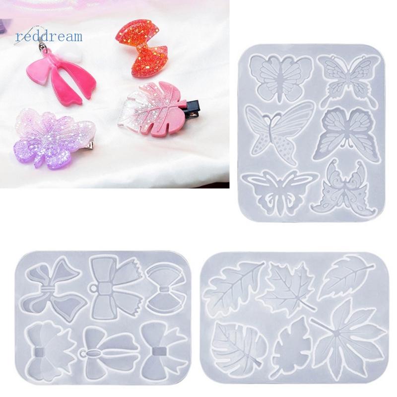 Khuôn Silicone Tạo Hình Làm Mặt Dây Chuyền Hình Chiếc Lá / Bươm Bướm