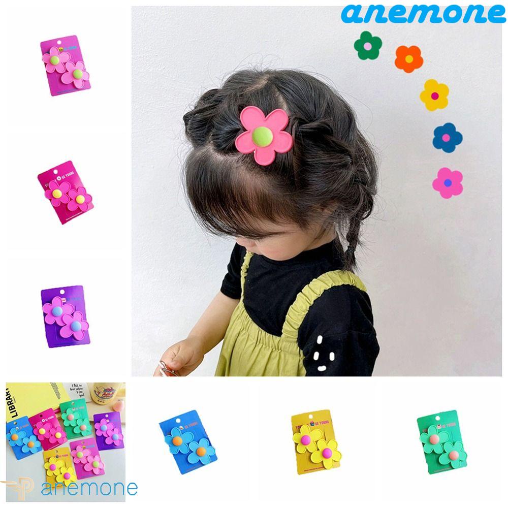 Kẹp Tóc Nhựa Hình Hoa Màu Sắc Ngọt Ngào Cho Nữ
