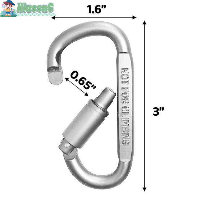 6 Móc Khóa Chữ D 8cm Bằng Hợp Kim Nhôm Đa Năng