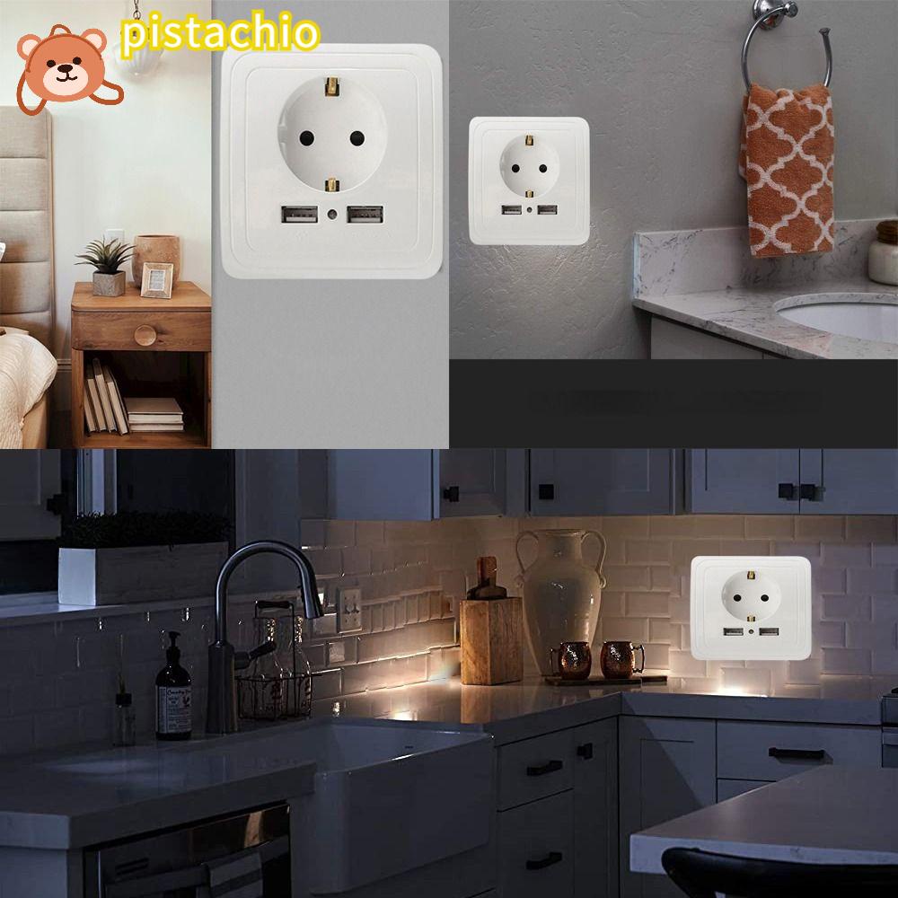 PISTA Ổ Cắm Điện EU Gắn Tường Tiện Lợi