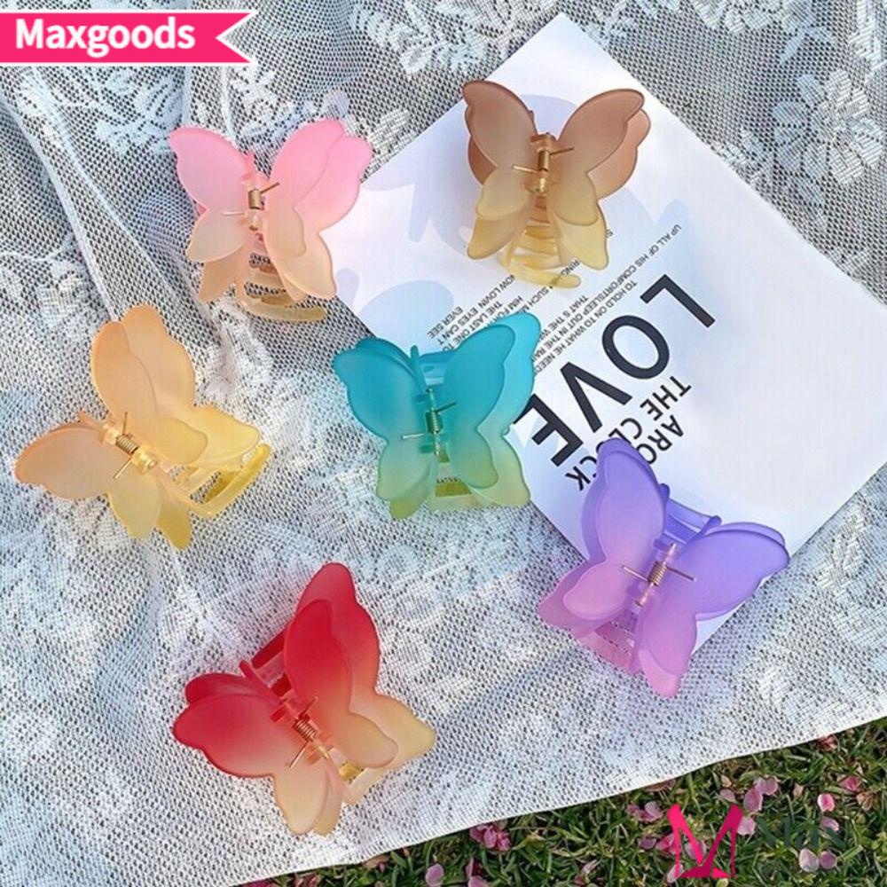 MAXG Kẹp Tóc Càng Cua Màu Trơn Thời Trang Cho Nữ