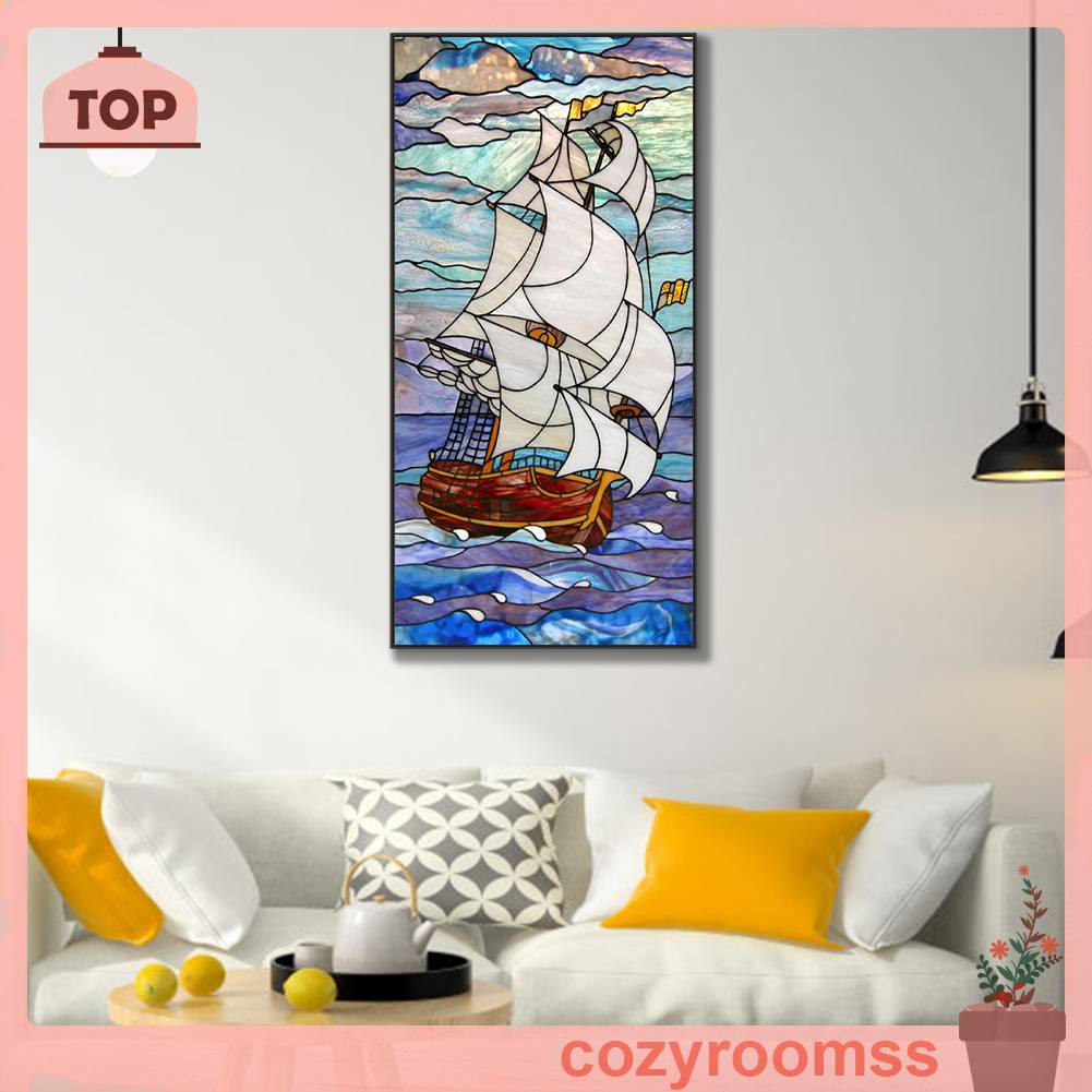 Tranh Đính Đá Kim Cương Toàn Bộ 5D DIY Hình Vẽ Thuyền Buồm