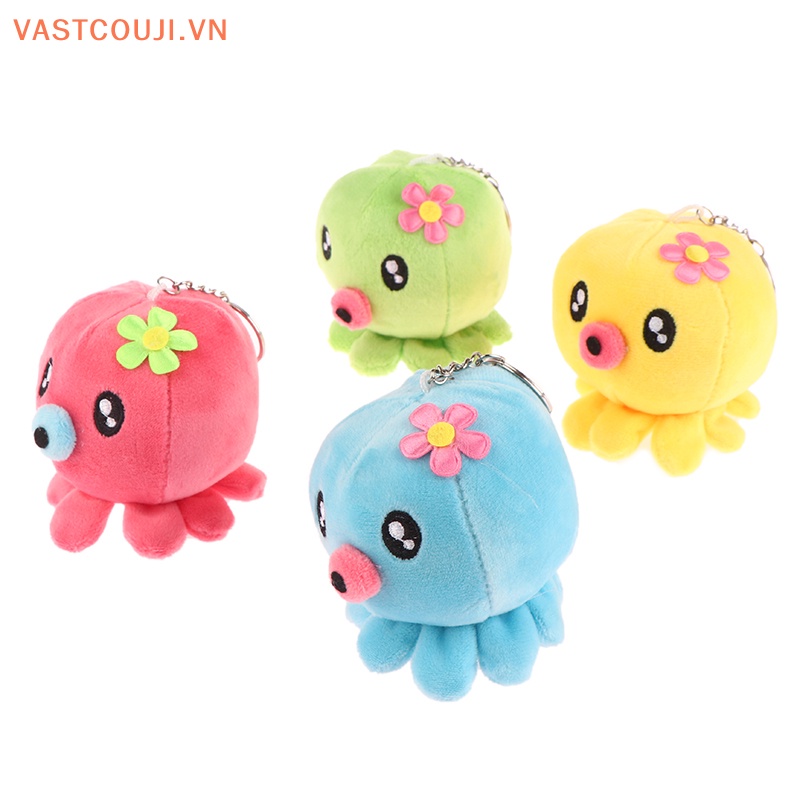 Móc Khóa Hình Bạch Tuộc Nhồi Bông Đáng Yêu