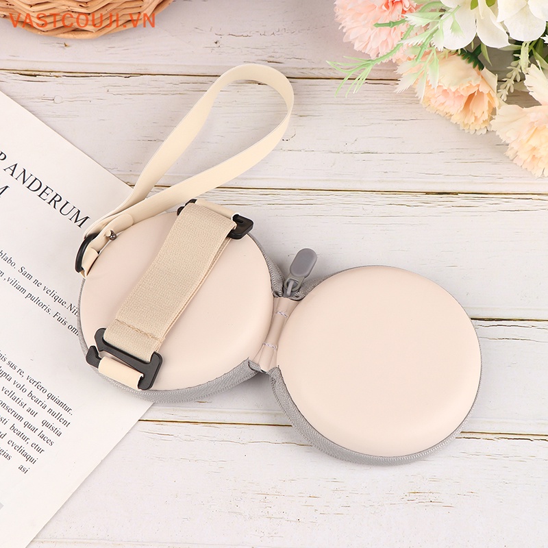 1 Túi Đựng Mắt Kính Hình Tròn Có Khóa Kéo Tiện Dụng