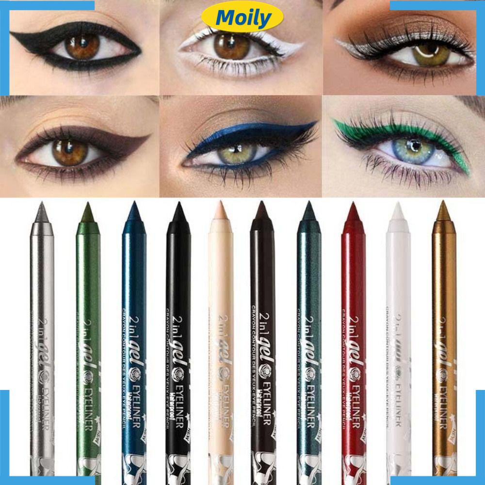 Bút Kẻ Mắt Dạng Gel Màu Trắng Lâu Trôi Không Thấm Nước Nhanh Khô