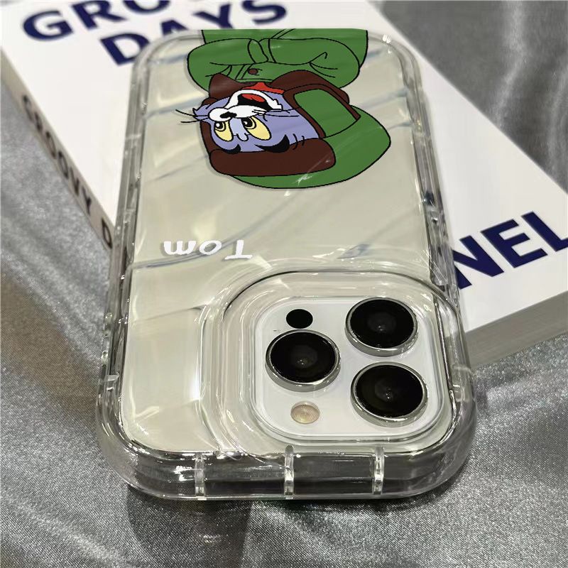 Ốp Điện Thoại Mềm Trong Suốt Họa Tiết Tom &amp; Jerry Dễ Thương Cho iPhone14promax 1312 / 11 7 / 8plus xr / sins 4QIK