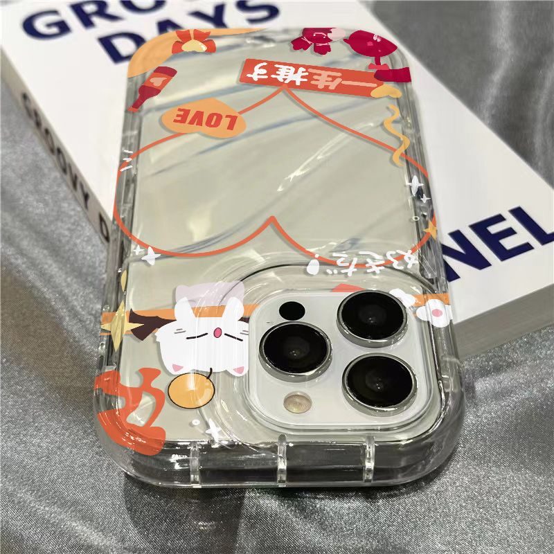 Ốp Điện Thoại Mềm Trong Suốt Họa Tiết Quả Cam / Trái Tim Dễ Thương Cho iPhone14promax 1312 / 11 7 / 8plus xr / sins OR6H