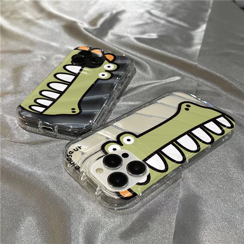 Ốp Điện Thoại Mềm Trong Suốt In Hình Cá Sấu Dễ Thương Cho Iphone 14Promax8 xr / 7sinsplus11 1312 0MDU