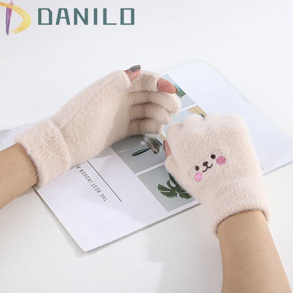 Găng Tay Hở Ngón Hình Mặt Cười Dễ Thương Dành Cho Nam Và Nữ